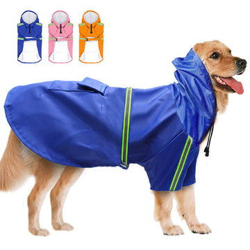Reflective Large Dog Raincoat